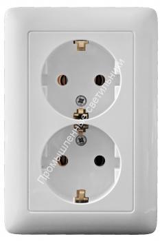 Розетка 2СП ХИТ з.к.RS16-236-B (68) 1