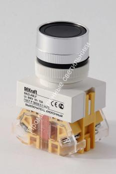 Выкл кнопочный ВК22-ABLFP-BLK (черный) DEKraft 25018 (10/160) 1