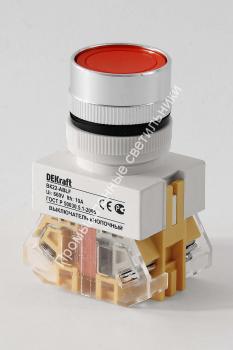 Выкл.кнопочный ВК22-ABLF-RED (красный) DEKraft 25014 (10/200) 1