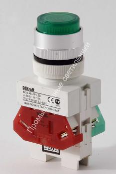Выкл.кнопочный ВК22-ABLFP-GRN-LED (зеленый) DEKraft 25026 (10/160) 1