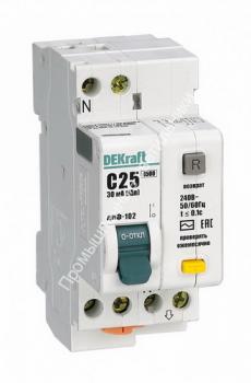 ДИФ-102 1N   6А 30мА 4.5kA DEKraft 16001 (6) 1