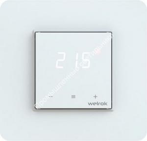 Терморегулятор сенсорный белый 16А 220В Welrok Lis+адаптер Atlas белый 1