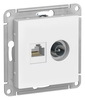 Розетка СП RG45 кат.5E+TV механизм б/р белый GLOSSA